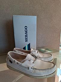 SEBAGO DOCKSIDES 44.5 BIANCHE