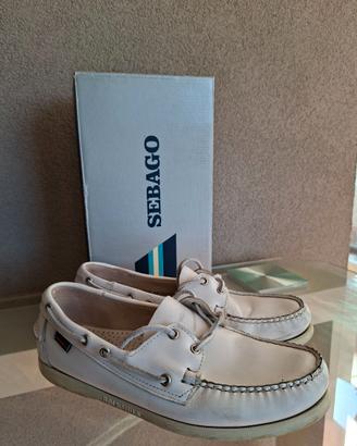 SEBAGO DOCKSIDES 44.5 BIANCHE