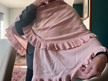 Mantella in cashmere rosa pallido