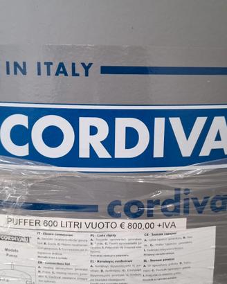 Puffer Cordivari VB 600 litri – Serbatoio accumulo
