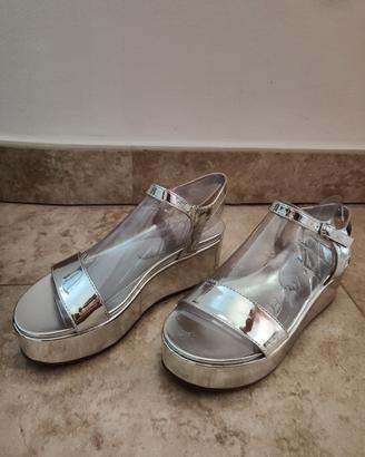 Sandali NUOVI  argento lucido PRIMA DONNA 