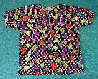 Maglietta donna multicolor in cotone