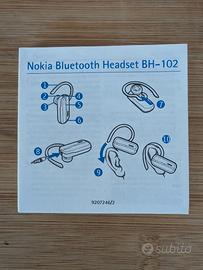 Nokia BH-102 Bluetooth Headset Manuale