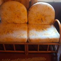 coppia divanetti in bambù con tavolino