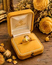 Anello vintage placcato oro stile liberty anni 50