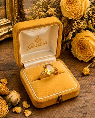 Anello vintage placcato oro stile liberty anni 50