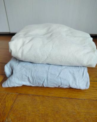 Lenzuola sotto con angoli per lettino