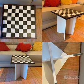 4 tavolini salotto intarsiato in legno artigianale