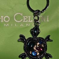 portachiavi tartaruga con pietre