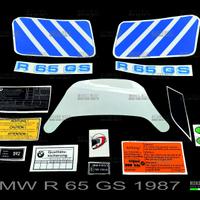 Kit adesivi BMW R 65 GS anno 1987 - c. bianco.