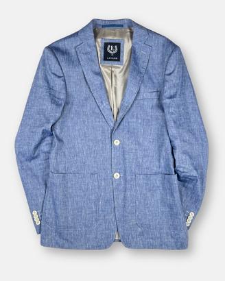 Giacca uomo slim fit - Lavard 46058 - Lino Azzurro