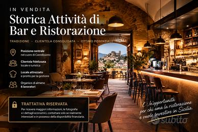 STORICA ATTIVITÀ DI BAR/RISTORAZIONE  CASTELBUONO