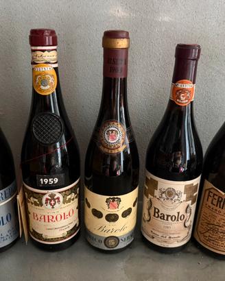 Bottiglie vino e amaro d’epoca antiche sigilllate