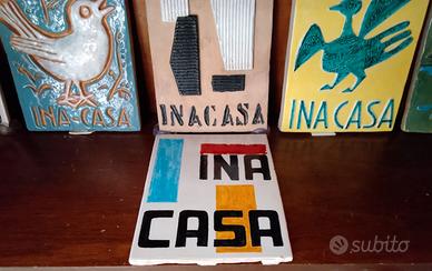 INA CASA FORMELLA CERAMICA POLICROMA VINTAGE