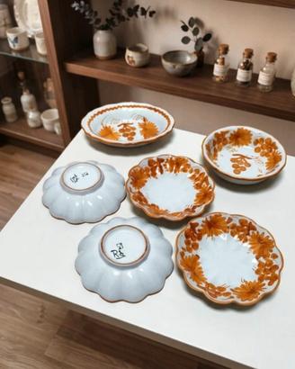 ciotole ceramica di ravenna vintage dipinte a mano