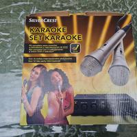 set karaoke con 2 microfoni 