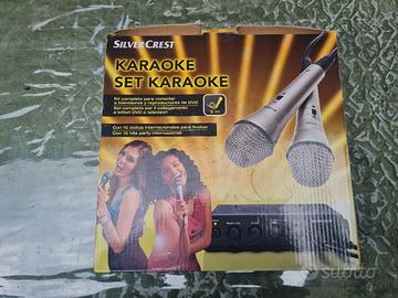 set karaoke con 2 microfoni 
