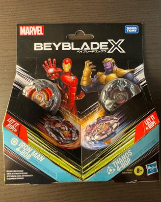 Beyblade x Marvel Iron man vs Thanos