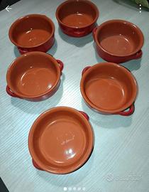 Set 6 Tegamini in Terracotta Smaltata - Monoporzio