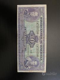 Banconota da 10 Bolivares Venezuela 