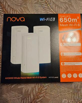 Sistema Mesh Wi-Fi 6 Nova MX12 AX3000