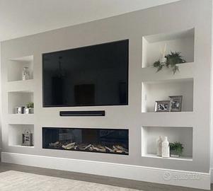 Parete attrezzata in cartongesso