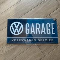 Cartello Vintage Pubblicità Volkswagen Garage 25x5