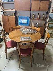 Vintage tavolo rotondo in noce
