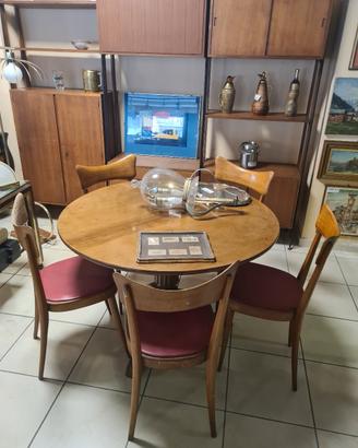Vintage tavolo rotondo in noce