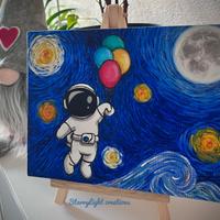 Piccole tele con cavalletto in legno