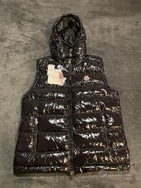 Giubbotto Smanicato Moncler Nero Lucido-Taglia XL