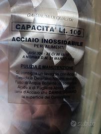 botte acciao inox 100 litri 