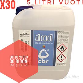 Lotto Stock 30 Bidoni da 5 Litri