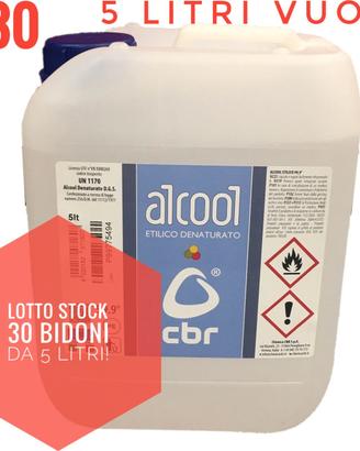 Lotto Stock 30 Bidoni da 5 Litri