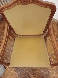 Poltroncina stile Luigi XV / Chippendale – vintage