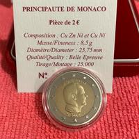 Moneta Monaco Euro in Fondo Specchio del 2010