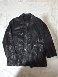 giacca in vera pelle bovino vintage Vittorio Forti