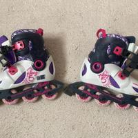 Pattini in linea taglia 34 a 36 regolabili