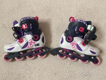 Pattini in linea taglia 34 a 36 regolabili