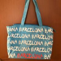 Borsa Shopper Barcelona azzurra