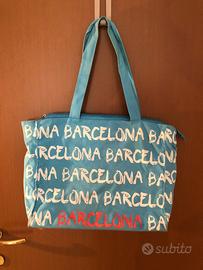 Borsa Shopper Barcelona azzurra