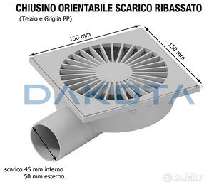 Chiusino sifonato Orientabile Scarico ribassato 40