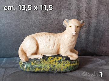 
Pecorella Presepe in GESSO 