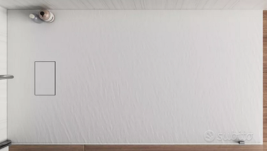 Piatto doccia 120x70 effetto pietra bianco