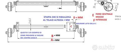 Assale per carrelli rimorchi e roulotte stradale