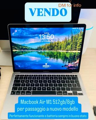 Macbook air M1 512gb/8gb