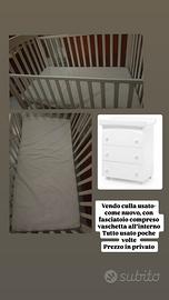 Culla+fasciatoio compreso bagnetto
