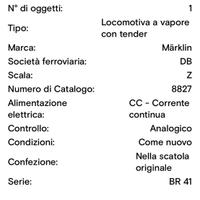 Marklin locomotiva a vapore con tender