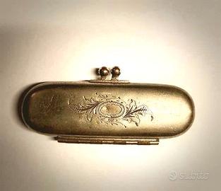 Antico RARO Porta Siringhe da Viaggio in Argento 