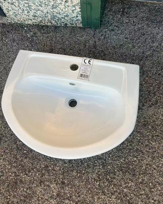 Lavabo sospeso in ceramica bianca 60cm nuovo